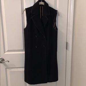 Black Wool Tuxedo Vest